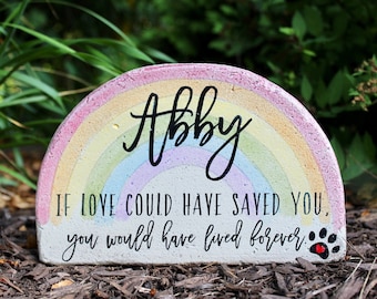 rainbow bridge pet memorial stones