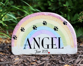 Pet Memorial Stone. 6x9 Concrete Burial Marker for Indoor or Outdoor Use. Handcrafted Pet Memorial.