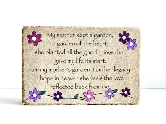 6x9 or 9x12 Remembrance Stone. Garden Decor/ Sympathy Gift/ Garden Stone/ Indoor or Outdoor/ Concrete Rustic Decor. READY TO SHIP.