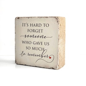 Memorial Stone. 6x6 Handcrafted Indoor or Outdoor Sympathy Gift. Ready to ship and FREE US Shipping. image 2