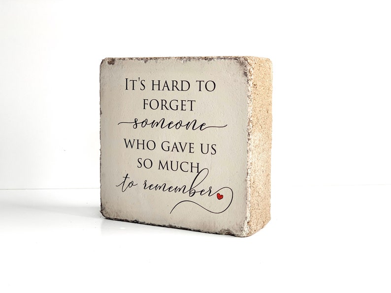 Memorial Stone. 6x6 Handcrafted Indoor or Outdoor Sympathy Gift. Ready to ship and FREE US Shipping. image 2