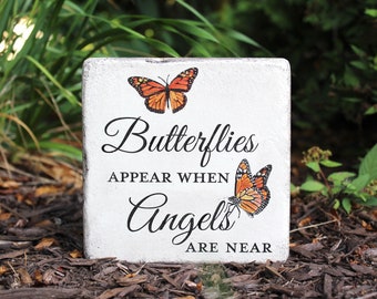 Memorial Stone. 6x6 Handcrafted Indoor or Outdoor Sympathy Gift.  Ready to ship and FREE US Shipping.