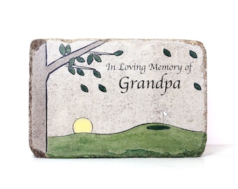 Golf Memorial Stone. 6x9 Concrete PERSONALIZED Memorial Gift. Remembrance Stone. In loving memory gift. Custom golf memorial