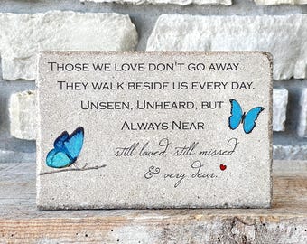 Personalized Memorial Stone, Remembrance Garden Paver, Handcrafted Concrete