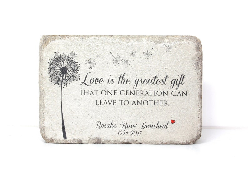 Memorial Stone. Indoor/Outdoor Use. 6x9 or 9x12 Tumbled Concrete Paver. Personalized Remembrance Stone for Home or Garden image 1