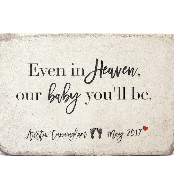 6x9 Memorial Stone. Indoor/ Outdoor Miscarriage Stillborn Memorial Gift. Tumbled (Concrete) Paver. Baby Remembrance Stone. Infant Loss Gift