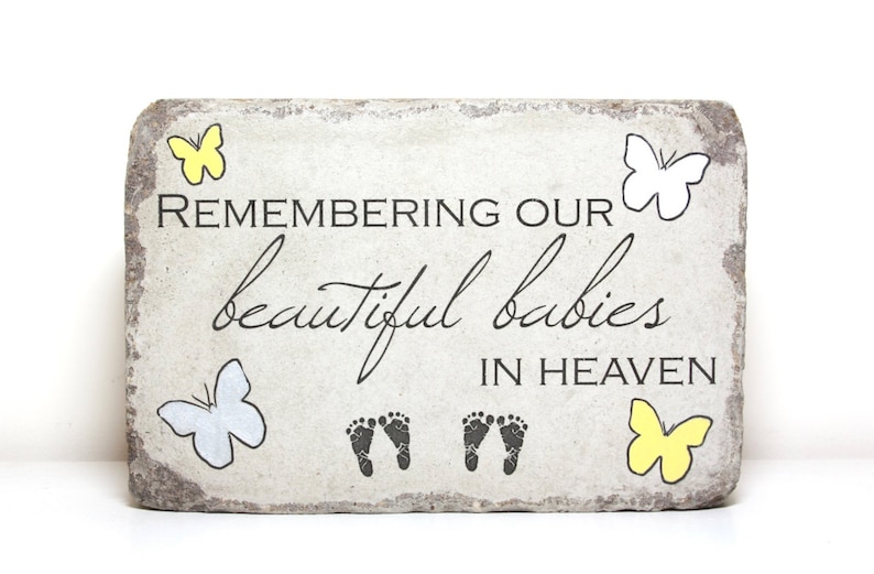 Miscarriage Memorial Stone. PERSONALIZED Gift. 6x9 Tumbled Concrete Paver. Baby Remembrance Stone. In loving memory gift. Infant Loss Gift image 2