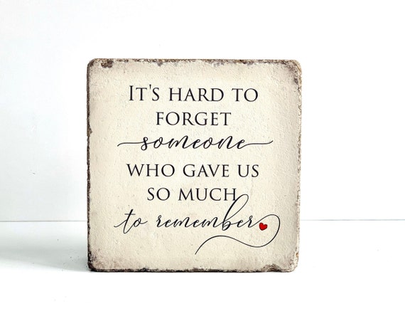Memorial Stone. 6x6 Handcrafted Indoor or Outdoor Sympathy Gift.  Ready to ship and FREE US Shipping.