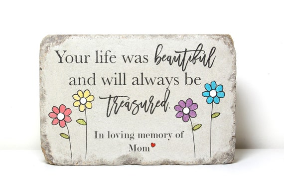 Memorial Stone. PERSONALIZED Memorial Gift. 6x9 Tumbled (Concrete) Paver. Remembrance Stone. In loving memory gift. Custom Sympathy Gift