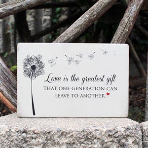 Memorial Stone. 6x6 or 6x9 Handcrafted Indoor or Outdoor Sympathy Gift.  Ready to ship and FREE US Shipping.