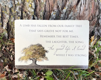 Memorial Stone. Indoor/Outdoor Use.  6x9 Tumbled (Concrete) Paver. Personalized Remembrance Stone for Home or Garden. Bigger size available.