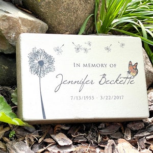6x9 Concrete Memorial Stone. PERSONALIZED Memorial Gift. Remembrance Stone. In loving memory gift. Custom Sympathy Gift image 2