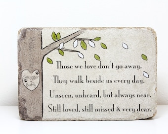 Pet Memorial Stone. Personalized Dog or Cat Memorial Gift. 6x9 Tumbled (Concrete) Paver. Remembrance Stone for Multiple Pets Indoor/ Outdoor