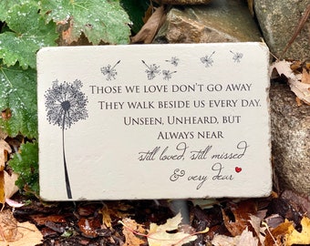 Memorial Stone. Indoor/Outdoor Use.  6x9 or 9x12 Tumbled (Concrete) Paver. Personalized Remembrance Stone for Home or Garden.