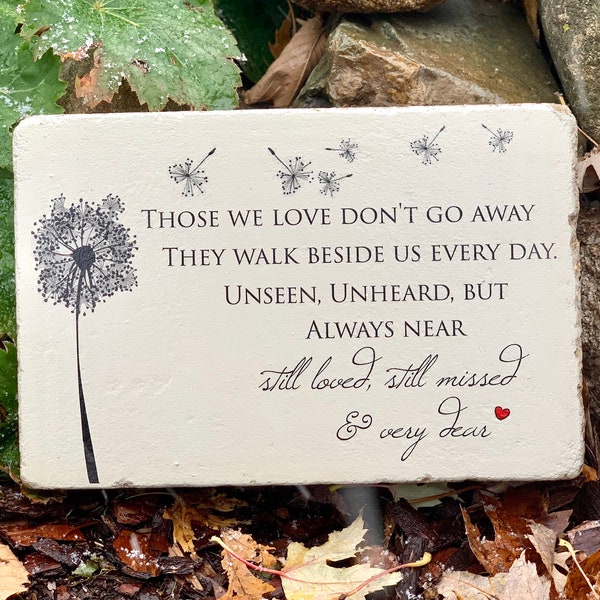 Memorial Stone. Indoor/Outdoor Use.  6x9 or 9x12 Tumbled (Concrete) Paver. Personalized Remembrance Stone for Home or Garden.