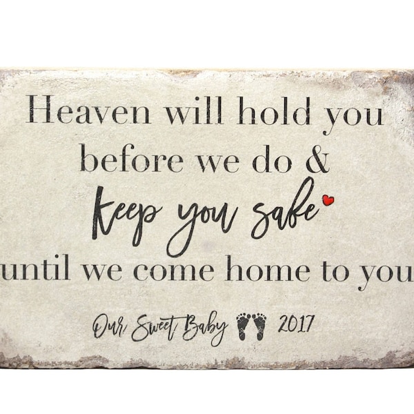 Memorial Stone. Indoor/ Outdoor Miscarriage Stillborn Memorial Gift. 6x9 Tumbled (Concrete) Paver. Baby Remembrance Stone. Infant Loss Gift