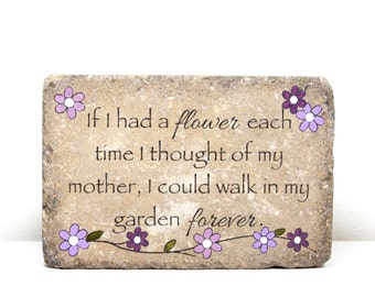 Remembrance Stone. Garden Decor/ Sympathy Gift/ Garden Stone/ Indoor or Outdoor/ 6x9 Concrete Rustic Decor/ In Memory of