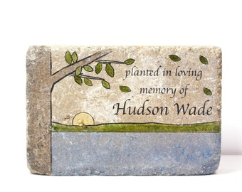 Memorial Stone. PERSONALIZED Memorial Gift. 6x9 Tumbled (Concrete) Paver. Remembrance Stone. In Loving Memory. Indoor/ Outdoor Memorial