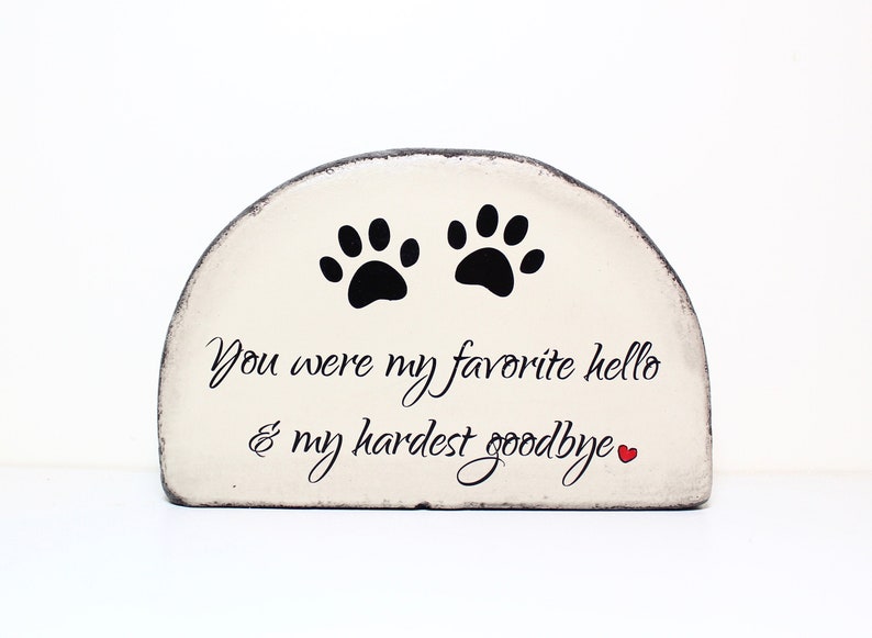 Indoor or Outdoor Use Perfect gift for loss of pet. shipping Free U.S 6x9 READY TO SHIP Concrete Pet Memorial Stone for Dog or Cat