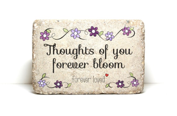 Memorial Garden Stone. Garden Decor/ Sympathy Gift/ Garden Stone/ Indoor or Outdoor/ 6x9 Concrete Rustic Decor/ In Memory of