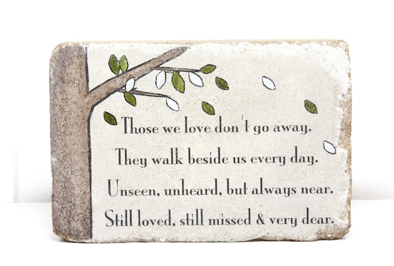 READY TO SHIP. Memorial Gift. 6x9 Tumbled Concrete. Remembrance Stone. In loving memory gift. Sympathy Gift. Funeral Gift
