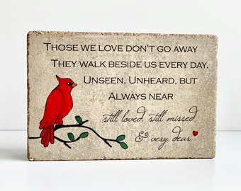 READY TO SHIP. Memorial Gift. 6x9 Tumbled Concrete. Remembrance Stone. In loving memory gift. Sympathy Gift. Funeral Gift
