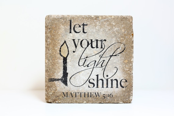 let your light shine. Rustic Tumbled Stone (Concrete) Paver. Bookend, Garden Decor