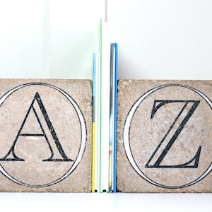 Bookends- Personalized Letters/  Nursery Decor/ Child Bookend/ Rustic Bookends/ Initials/ Alphabet Bookends