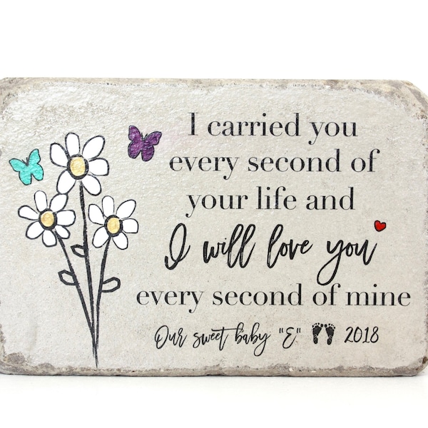 Memorial Stone: Hand-Painted Concrete Remembrance Gift (6x9)