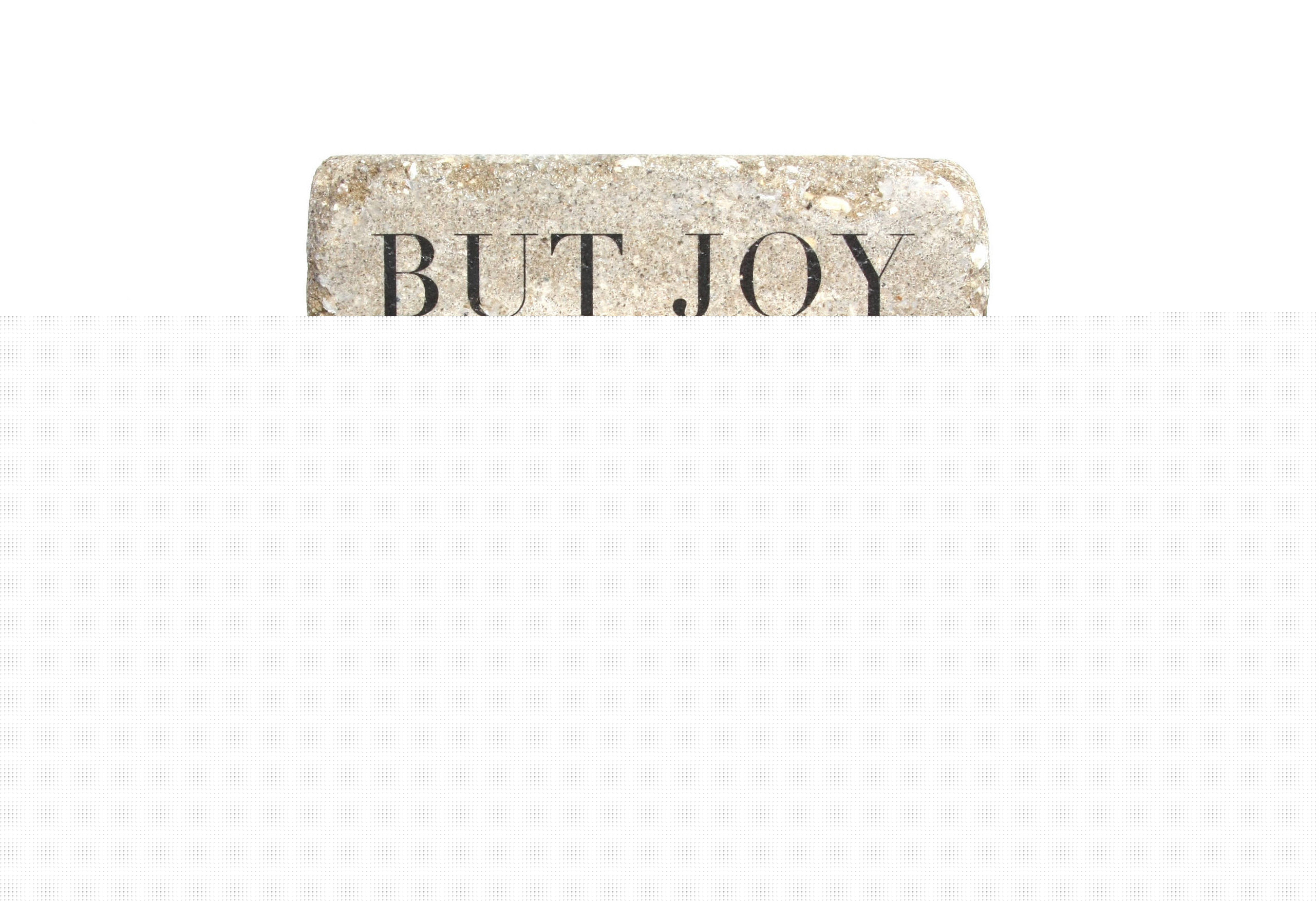 May include: A stone coaster with the text "But joy comes with the morning" and "Psalm 30:5" printed on it. The coaster features a yellow sun graphic.