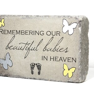 Miscarriage Memorial Stone. PERSONALIZED Gift. 6x9 Tumbled Concrete Paver. Baby Remembrance Stone. In loving memory gift. Infant Loss Gift image 4