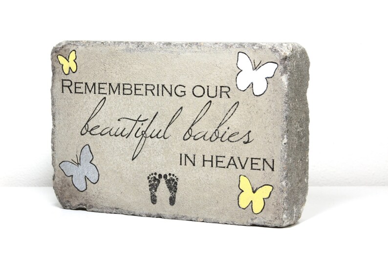 Miscarriage Memorial Stone. PERSONALIZED Gift. 6x9 Tumbled Concrete Paver. Baby Remembrance Stone. In loving memory gift. Infant Loss Gift image 4