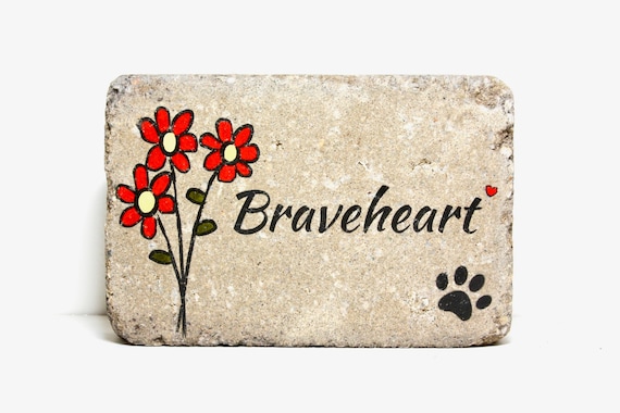 6x9 CUSTOM Burial Marker Concrete Outdoor or Indoor Dog or Cat Memorial Stone Pet Memorial Stone Pet Marker Paver Stone Tumbled