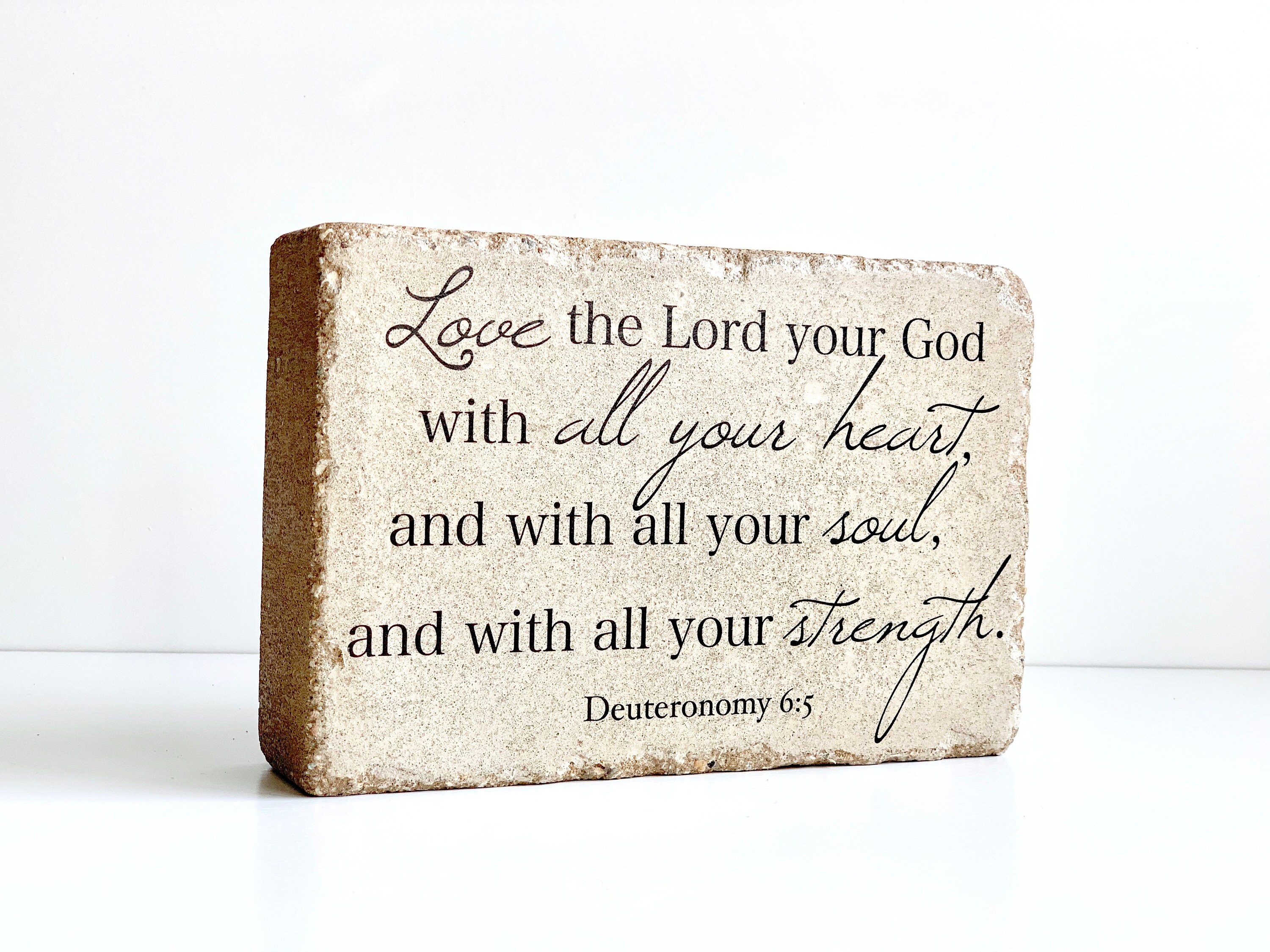 Home or Garden Rustic Scripture Decor. 6x9 Deuteronomy 6:5. - Etsy