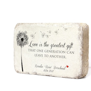 Memorial Stone. Indoor/Outdoor Use. 6x9 or 9x12 Tumbled Concrete Paver. Personalized Remembrance Stone for Home or Garden image 2