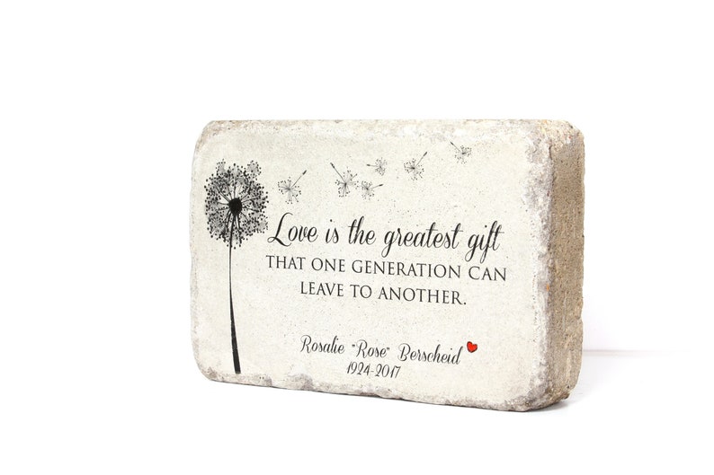 Memorial Stone. Indoor/Outdoor Use. 6x9 or 9x12 Tumbled Concrete Paver. Personalized Remembrance Stone for Home or Garden afbeelding 2