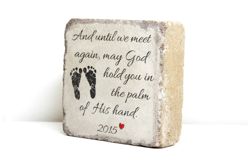 Miscarriage Memorial Stone. PERSONALIZED Gift. 6x6 Tumbled Etsy