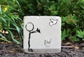 6x6 Concrete Memorial Stone. Bookend. Garden decor. Rustic tumbled concrete.  Sympathy/ Peace/ Hope for a New Day/ Surrender. 6x9, 9x12 also