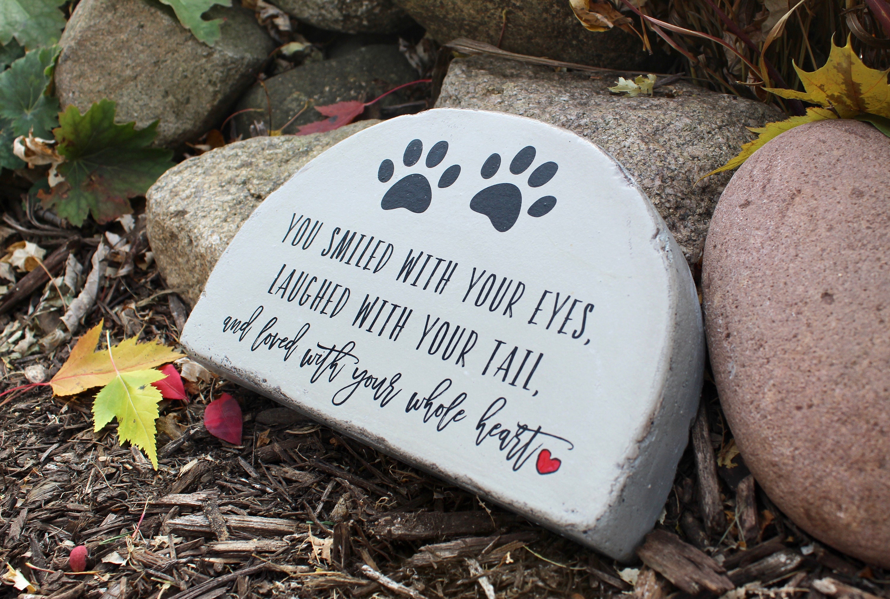 6x9 READY TO SHIP Concrete Pet Memorial Stone for Dog or Cat. Etsy