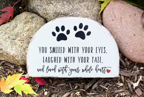 6x9 READY TO SHIP Concrete Pet Memorial Stone for Dog or Cat. Indoor or Outdoor Use.  Free U.S. shipping. Perfect gift for loss of pet.