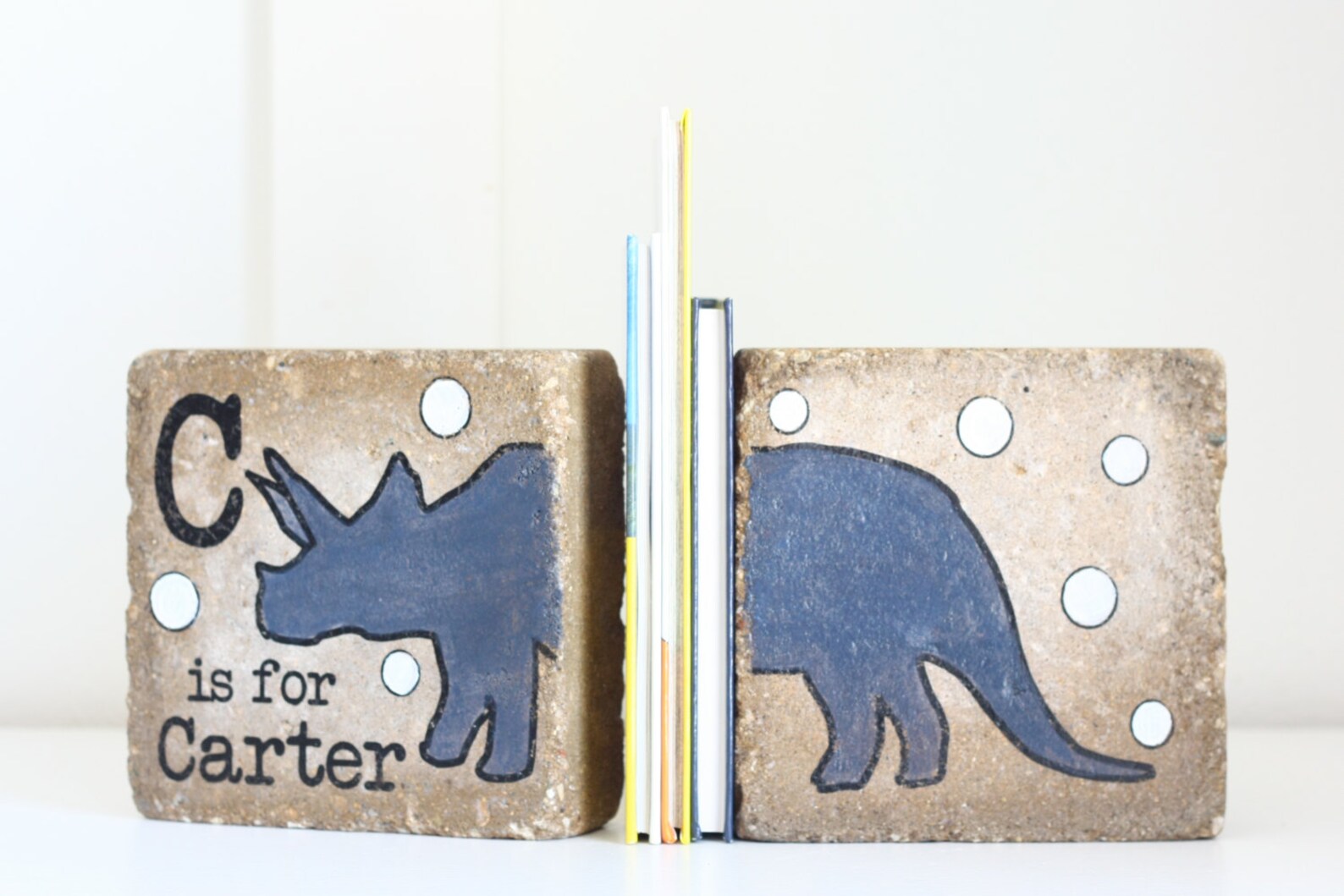 Child Bookends Personalized Name Bookends/ Custom Nursery Etsy