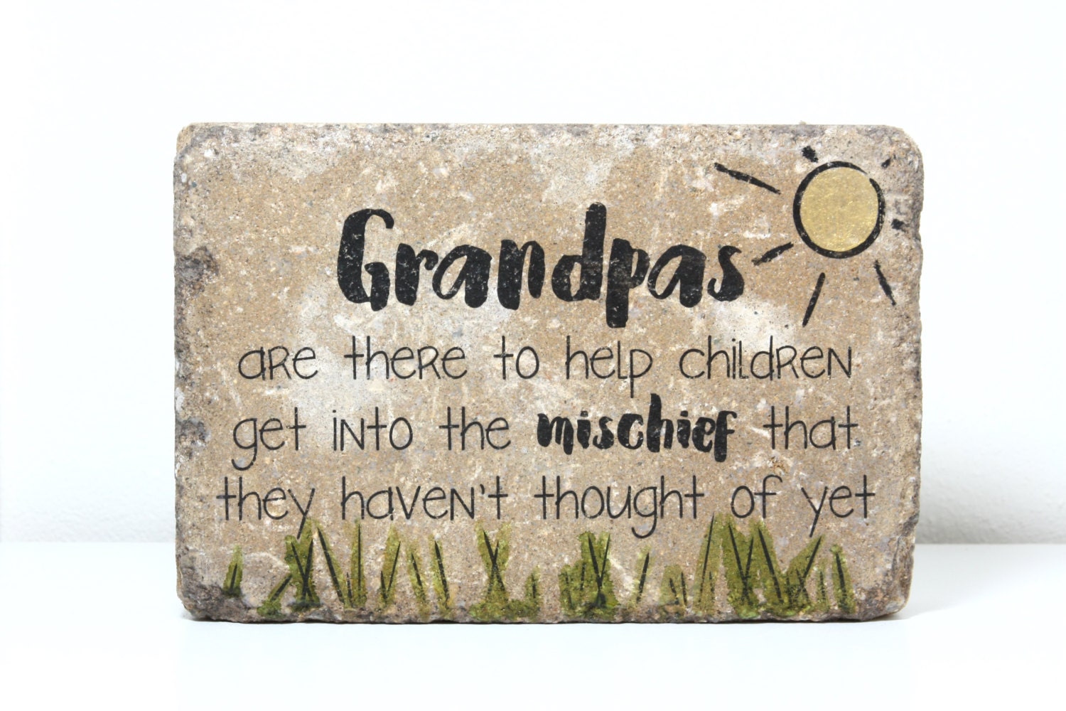 Download Grandpa Garden Stone. 6x9 Rustic Outdoor Decor. Fathers ...