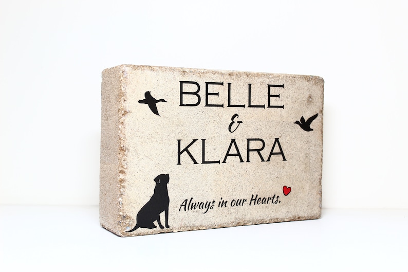 6x9 Pet Memorial Stone. Hunting Dog Memorial. Tumbled Etsy