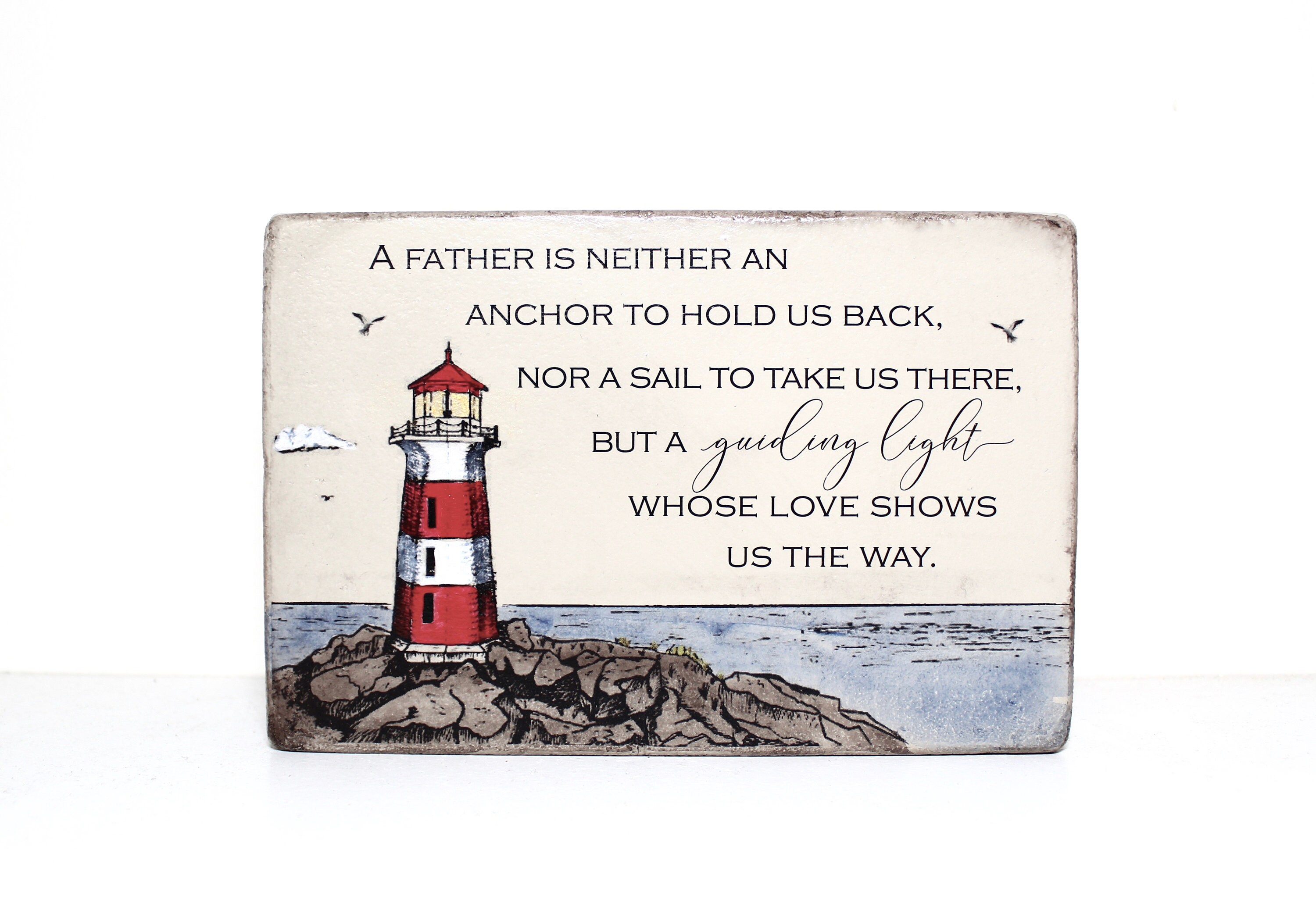6x9 Memorial Stone for Indoor and Outdoor. Lighthouse Design - Etsy