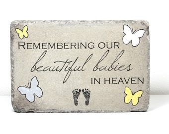 READY TO SHIP. Miscarriage Memorial Stone. 6x9 Tumbled (Concrete) Paver. Baby Remembrance Stone. In loving memory gift. Infant Loss Gift