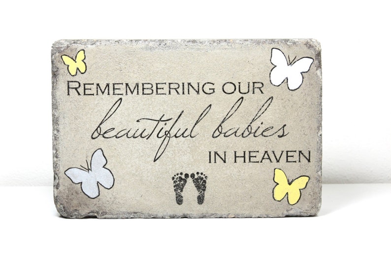 Miscarriage Memorial Stone. PERSONALIZED Gift. 6x9 Tumbled Concrete Paver. Baby Remembrance Stone. In loving memory gift. Infant Loss Gift image 1