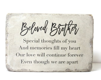 Memorial Stone. PERSONALIZED Memorial Gift. 6x9 Tumbled (Concrete) Paver. Remembrance Stone. In loving memory gift. Custom Sympathy Gift