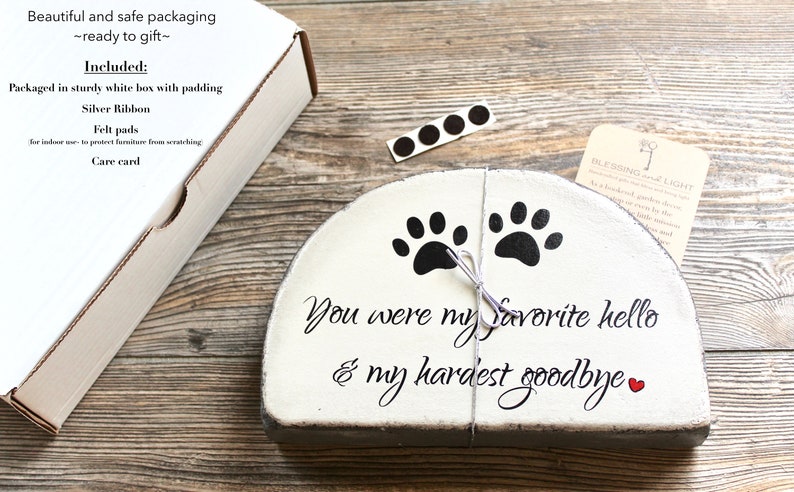 Indoor or Outdoor Use Perfect gift for loss of pet. shipping Free U.S 6x9 READY TO SHIP Concrete Pet Memorial Stone for Dog or Cat