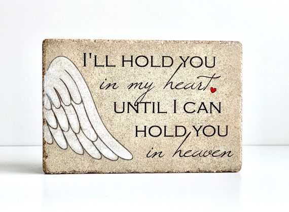 READY TO SHIP. Memorial Stone. Sympathy/ Miscarriage/ Infant Loss Gift/ 6x9 Tumbled Concrete. Remembrance Stone. In loving memory gift