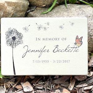6x9 Concrete Memorial Stone. PERSONALIZED Memorial Gift. Remembrance Stone. In loving memory gift. Custom Sympathy Gift image 1
